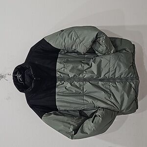 Perry Ellis Portfolio Men's Reversible Down Feather Puffer Jacket Black Size XL